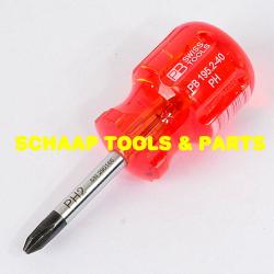 Schroevendraaier stubby PB195 serie - Philips maat PH2 | PB195.2-40